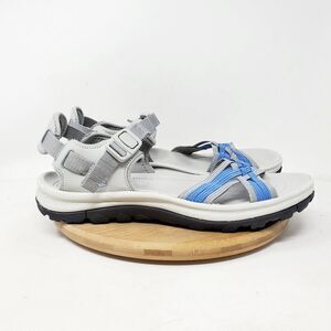 KEEN Terradora II Sandals Womens 8.5 Grey Blue Water Hiking Sport Straps Shoes